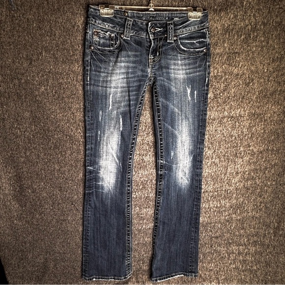 Miss Me Jeans Bootcut Y2k Bling Sz 26 - Picture 1 of 13
